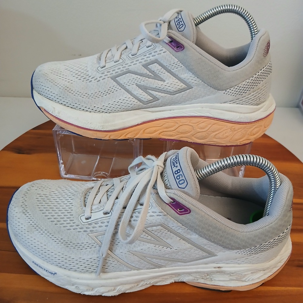 New Balance Fresh Foam X 860 v12 Women 8.5 Grey Running Shoes Sneakers Athletic